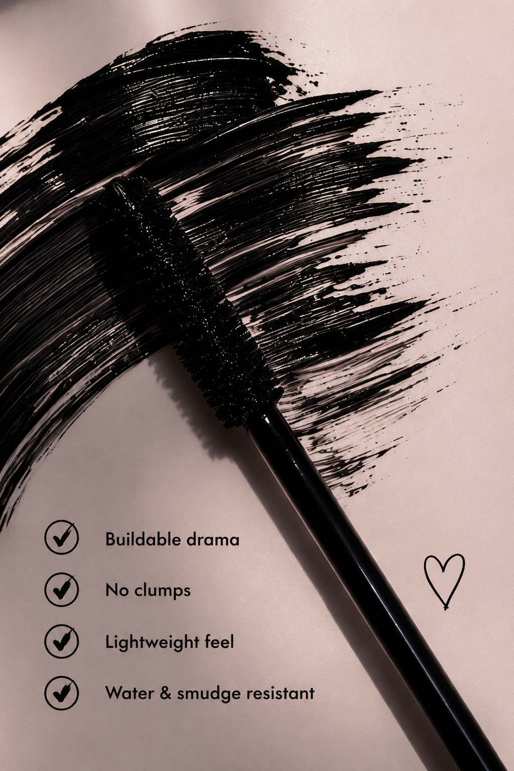 WIZARD Mascara brush wand detail – precise lash application