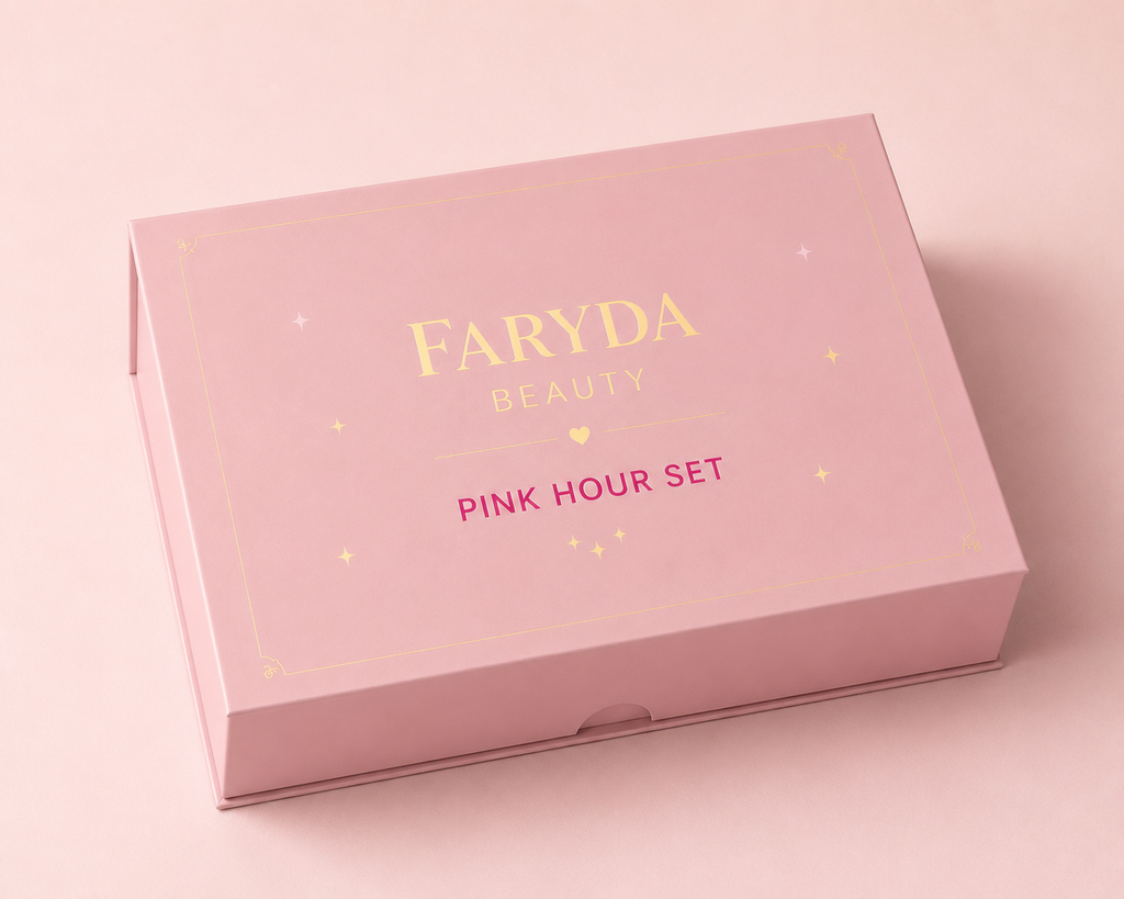 Pink Hour beauty gift set by Faryda Beauty – curated makeup bundle UAE