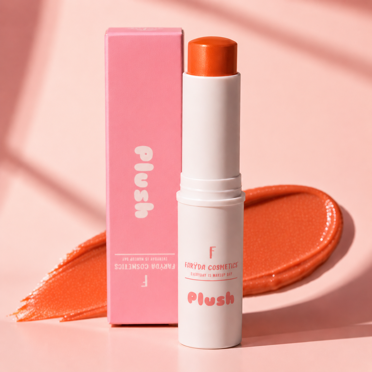 PLUSH lip and cheek stick in Peach shade by Faryda Beauty