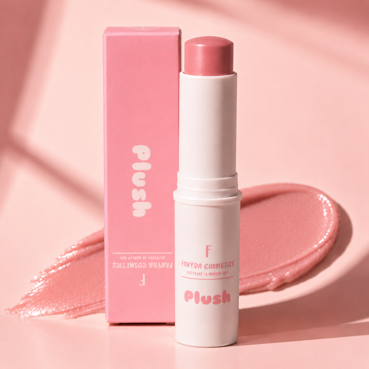 PLUSH lip and cheek stick in Coral shade by Faryda Beauty