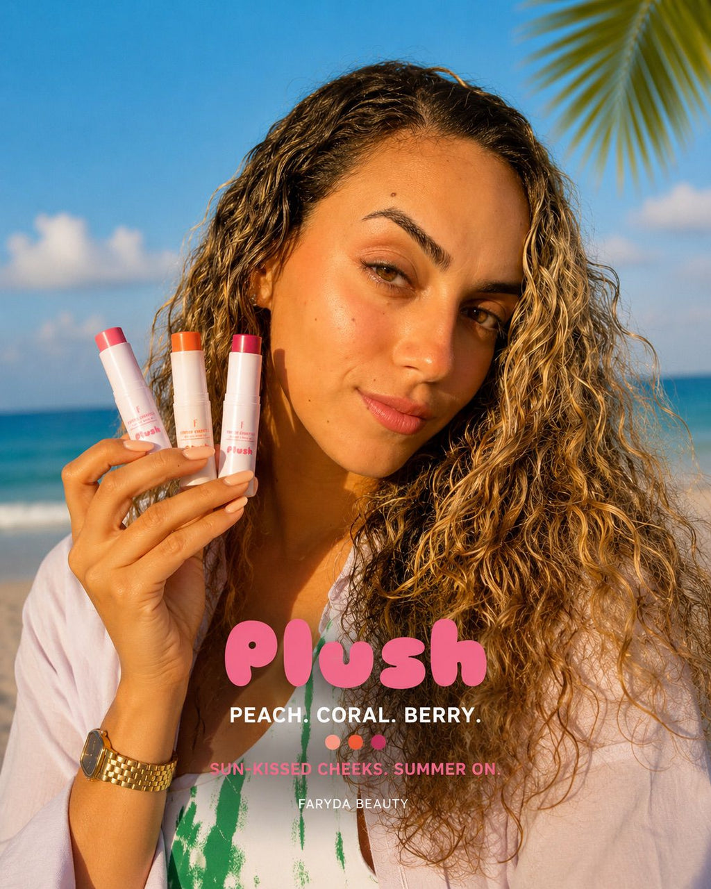 Plush Flush blush lifestyle shot – Faryda Beauty UAE